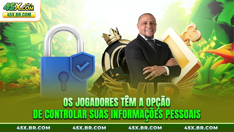 Os jogadores têm a opção de controlar suas informações pessoais.