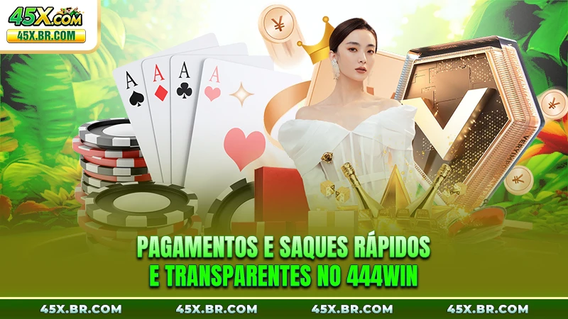 Pagamentos e saques rápidos e transparentes no 4444WIN