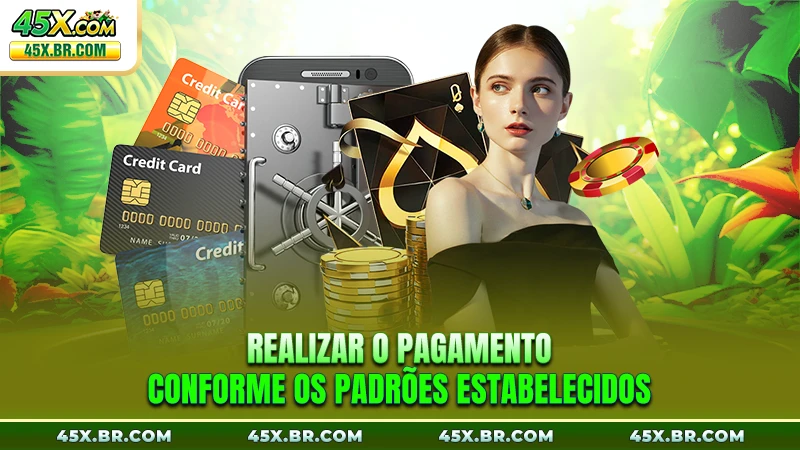 Realizar o pagamento conforme os padrões estabelecidos