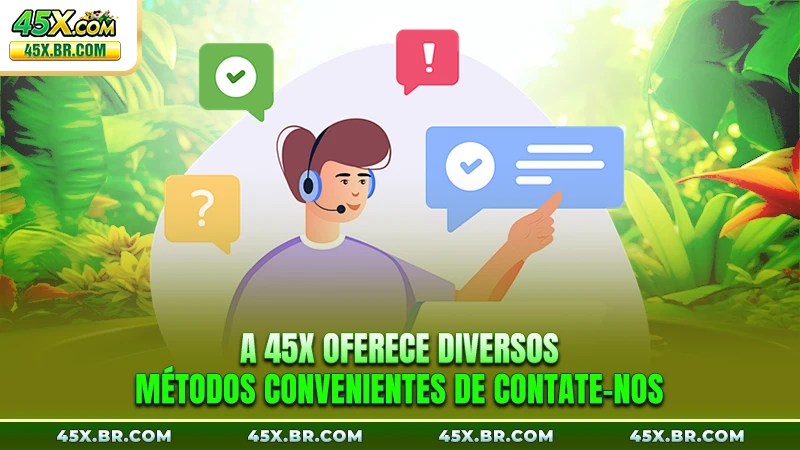 A 45X oferece diversos métodos convenientes de Contate-nos