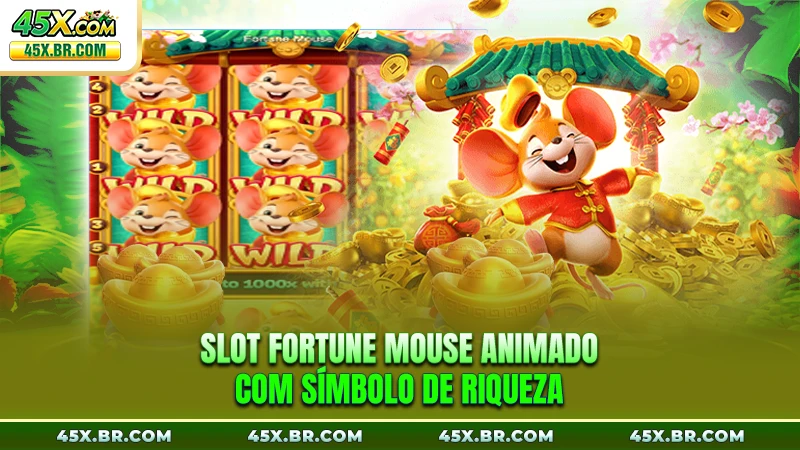 Slot Fortune Mouse animado com símbolo de riqueza